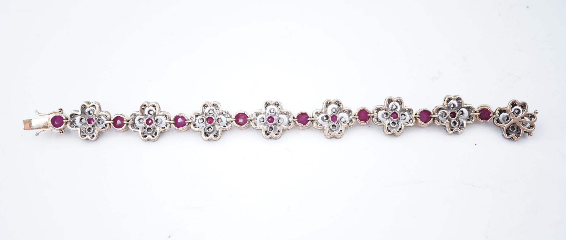 A ruby and diamond parure, India